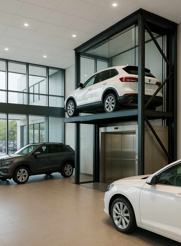 Ascensores para vehículos en concesionarios