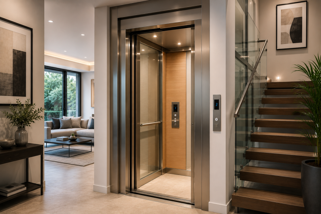 Tipos de elevadores para casa modernos en México instalados en residencia actual