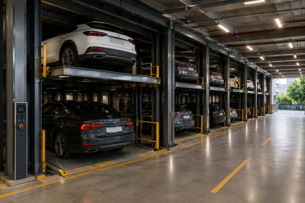 Sistemas de elevador para autos en México para alto flujo en estacionamientos comerciales